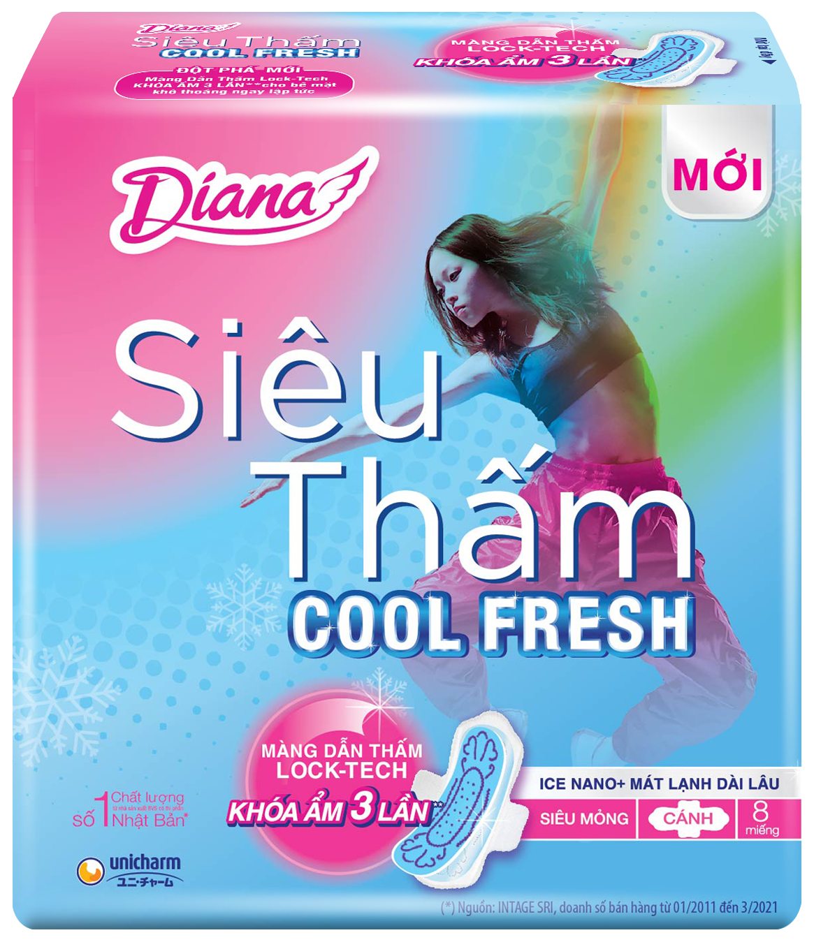 Diana Siêu Thấm Cool Fresh Siêu Mỏng (Cánh)